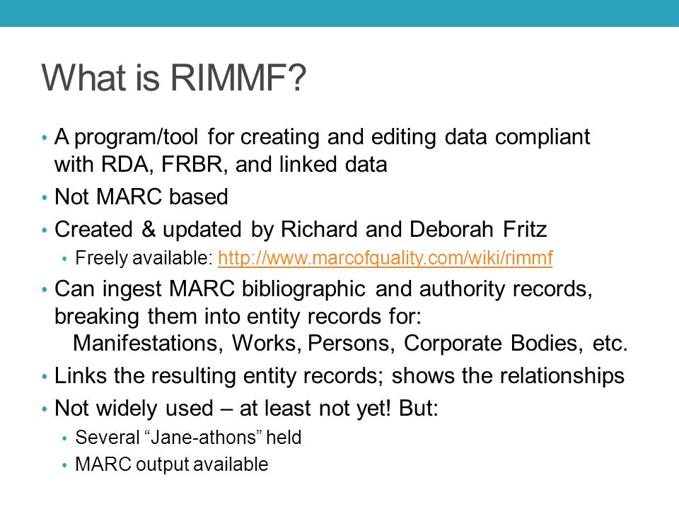 What is RIMMF.