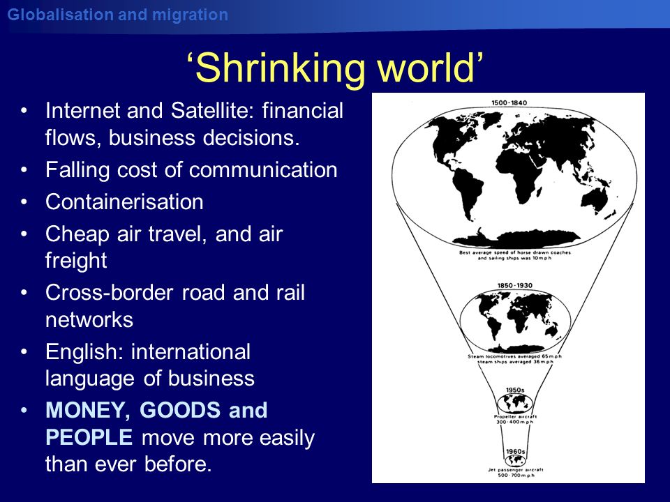shrinking world globalisation