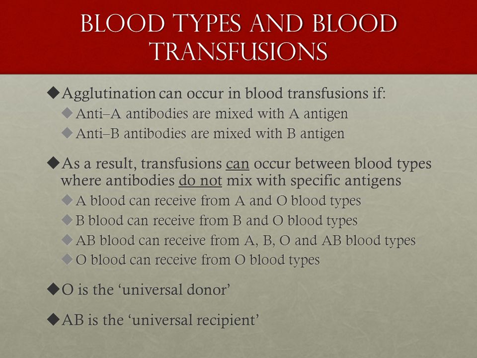 Blood Types - A, B, AB, O, Rh