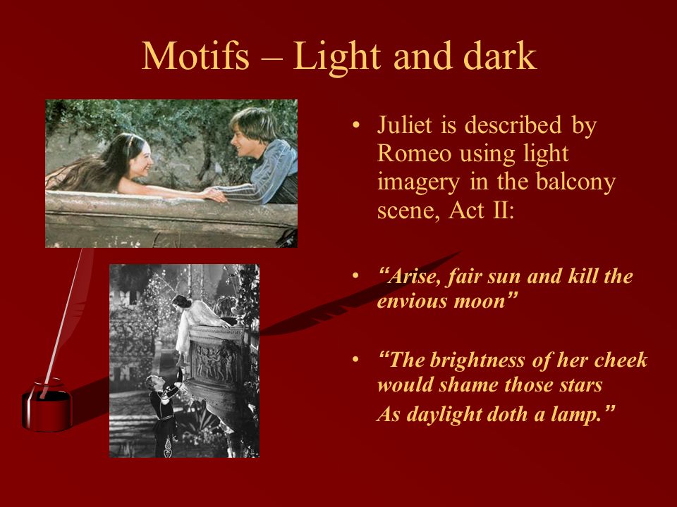 light and dark motif in romeo and juliet