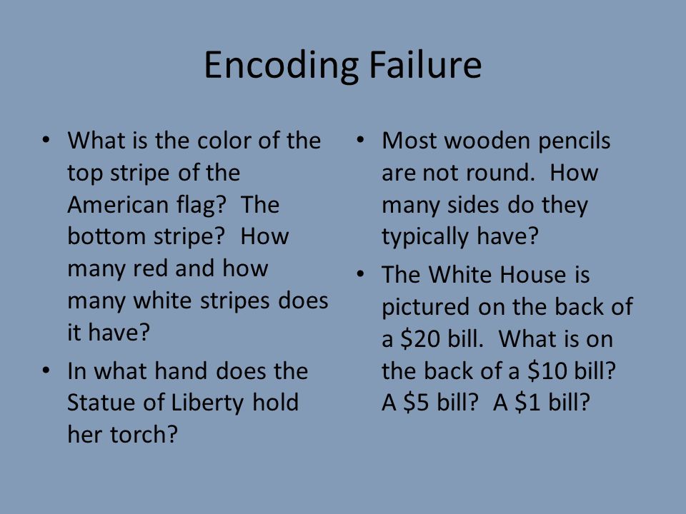 Encoding Failure What is the color of the top stripe of the American flag.