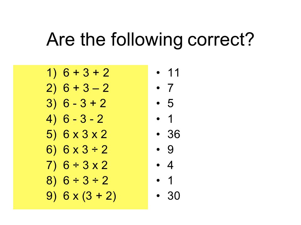 Order Of Operations Oral Examples X 5 X X 5 5 X 5