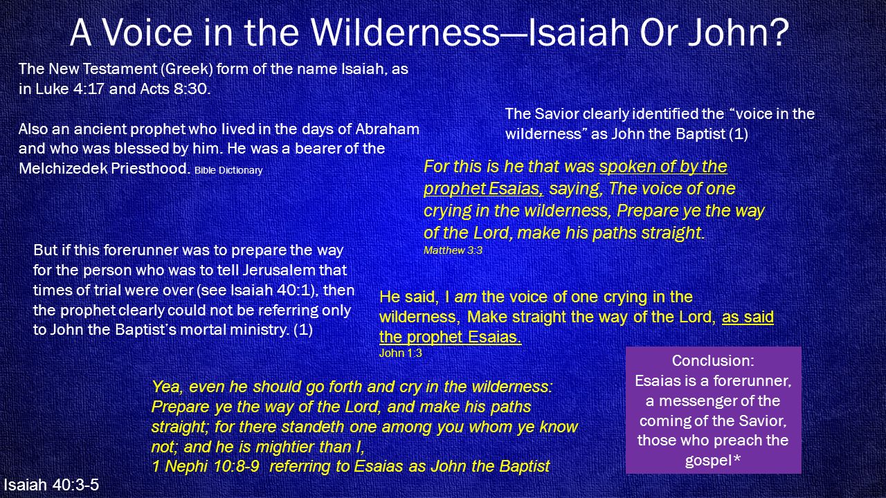 Prophecy The Coming Of The Savior Isaiah Lesson 124 My