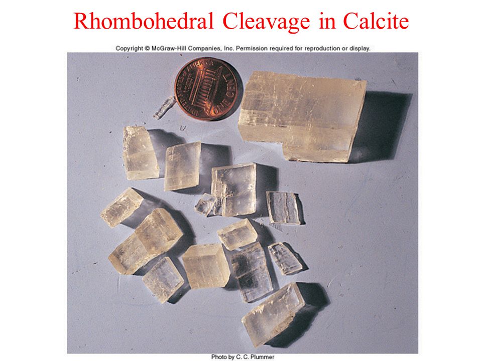 Rhombohedral Cleavage in Calcite
