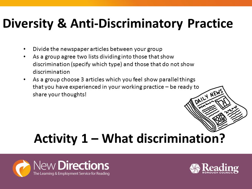 define anti discriminatory practice