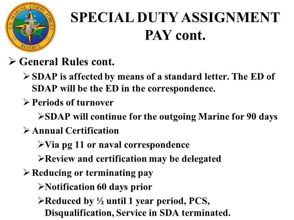 Special duty assignment pay navy