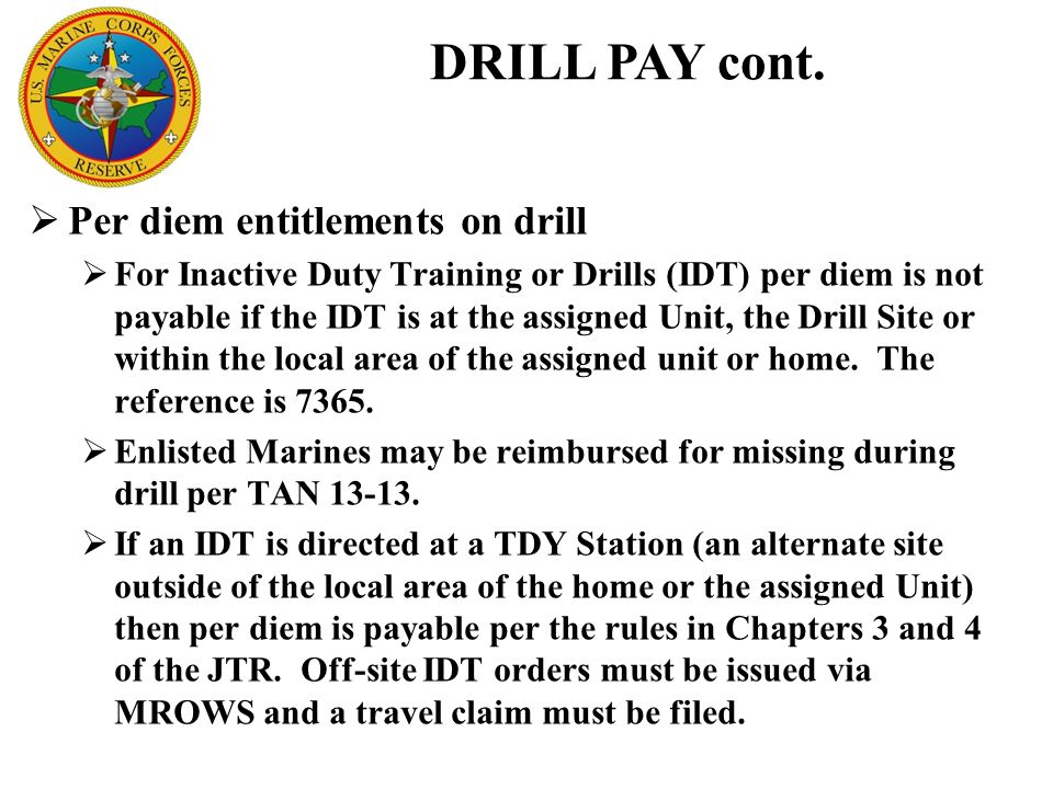 Special duty assignment pay usmc dodfmr
