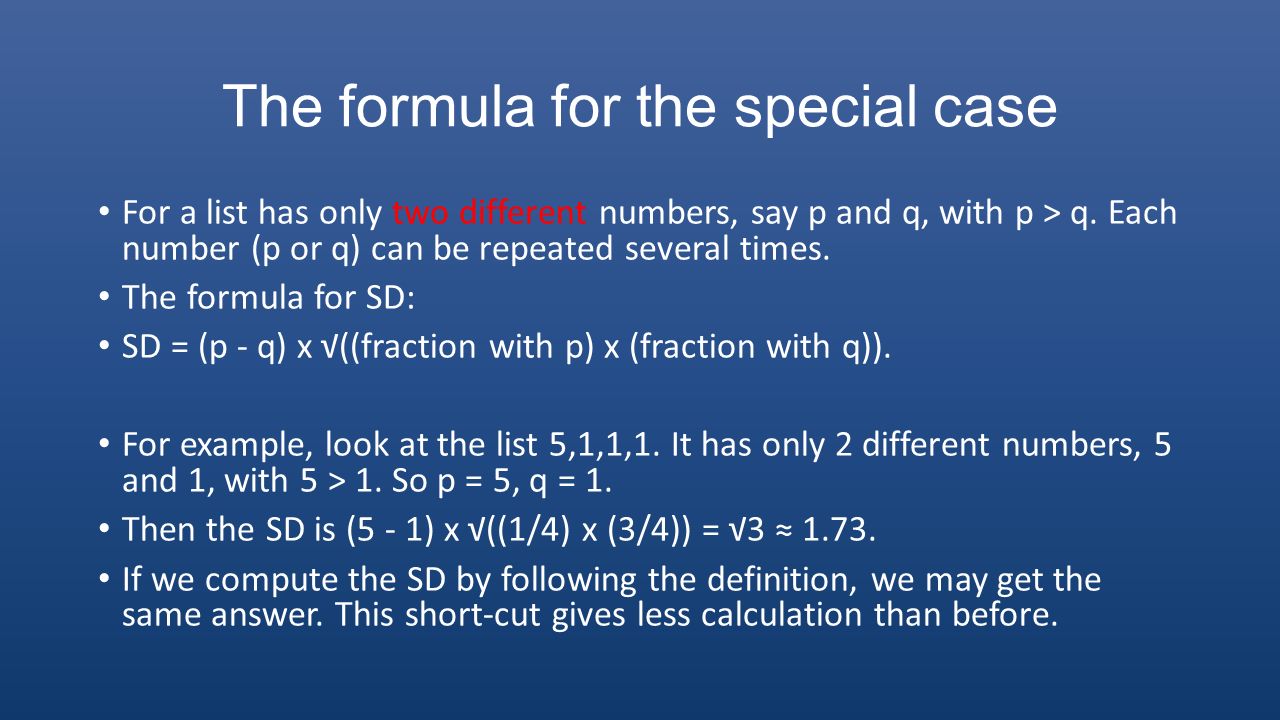the expected value the