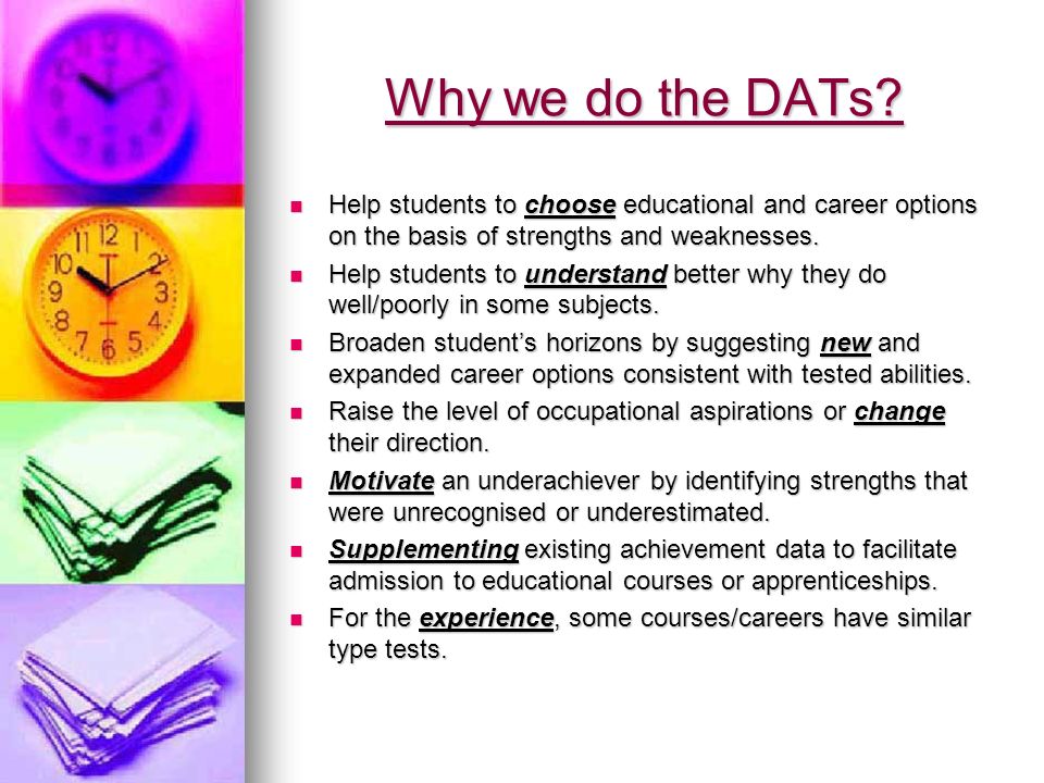 Differential Aptitude Tests Results Feedback Why We Do The