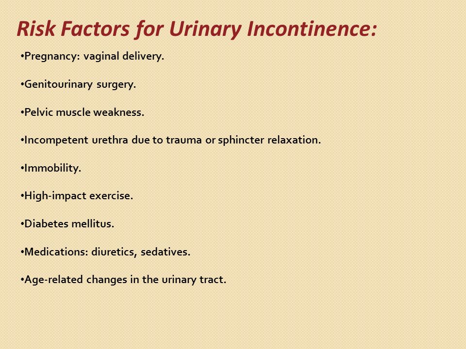 URINARY INCONTINENCE AND URINARY RETENTION. Urinary incontinence (UI) - ppt  download