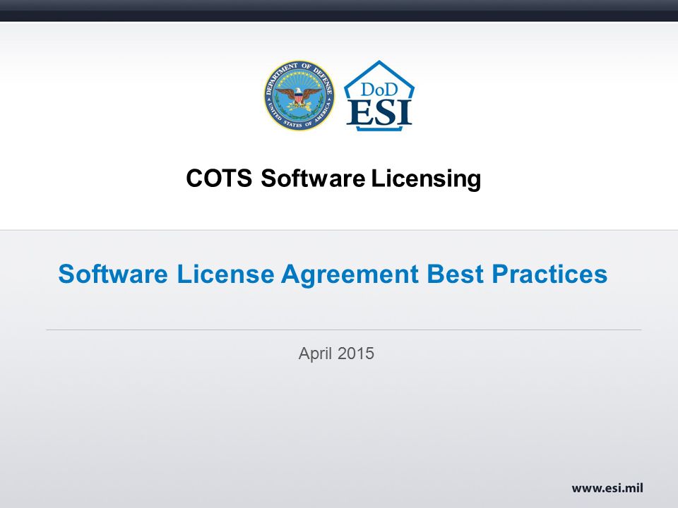 cots software licensing software license agreement best practices software licensing