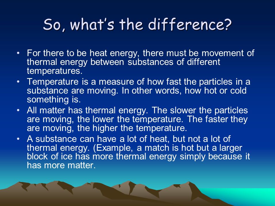 Difference Between Heat and Temperature