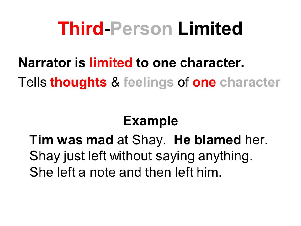 what is third person point of view examples Narrative perspective author's point of view. First-person.