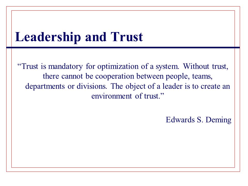 Britain Covey: Building Trust