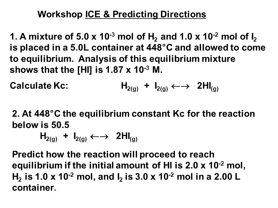 Workshop ICE & Predicting Directions 1.