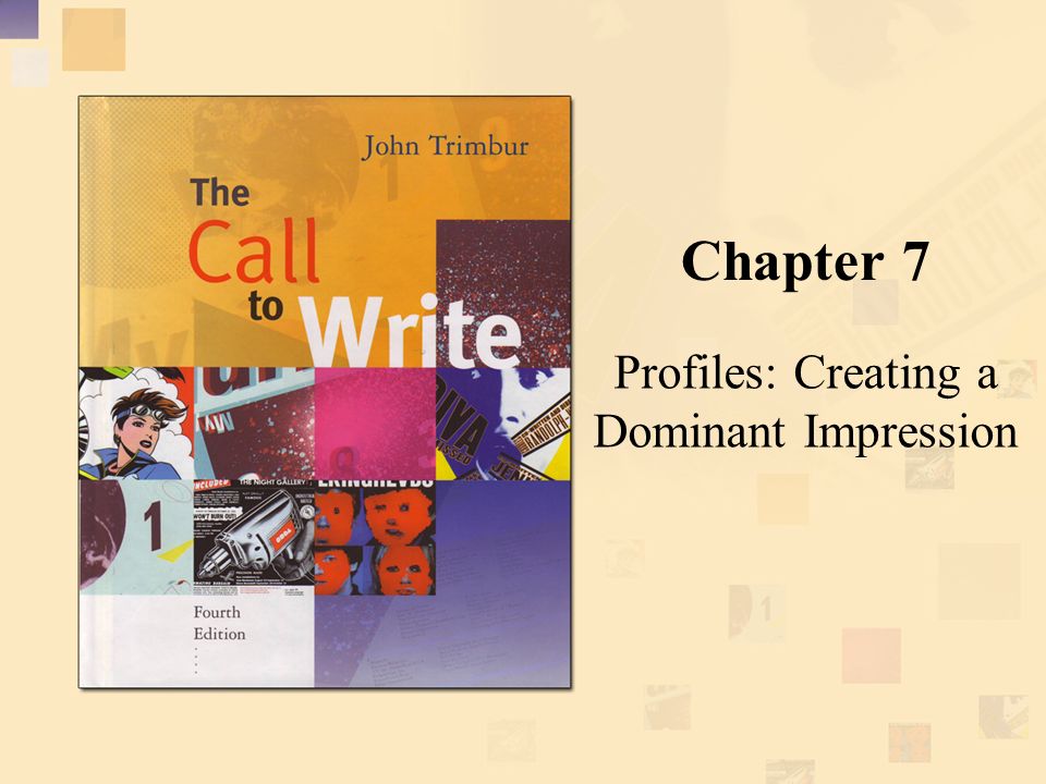 Chapter Profiles Creating A Dominant Impression Ppt Download Chapter Profiles Creating A Dominant Impression Report Writer also How To Write A Synthesis Essay Academic Writer Houston Tx