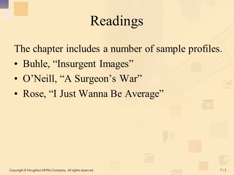 Chapter Profiles Creating A Dominant Impression Ppt Download Copyright Houghton Proposal Essay Topics also Getting Help With A Business Plan Mental Health Essay