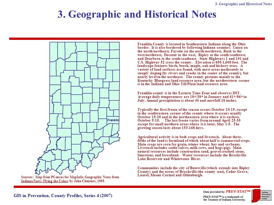 Fayette County Indiana Gis Gis In Prevention County Profiles Series 4 2007 3 Geographic And Historical Notes 1 Indiana Prevention Resource Center Gis In Prevention County Profiles Ppt Download