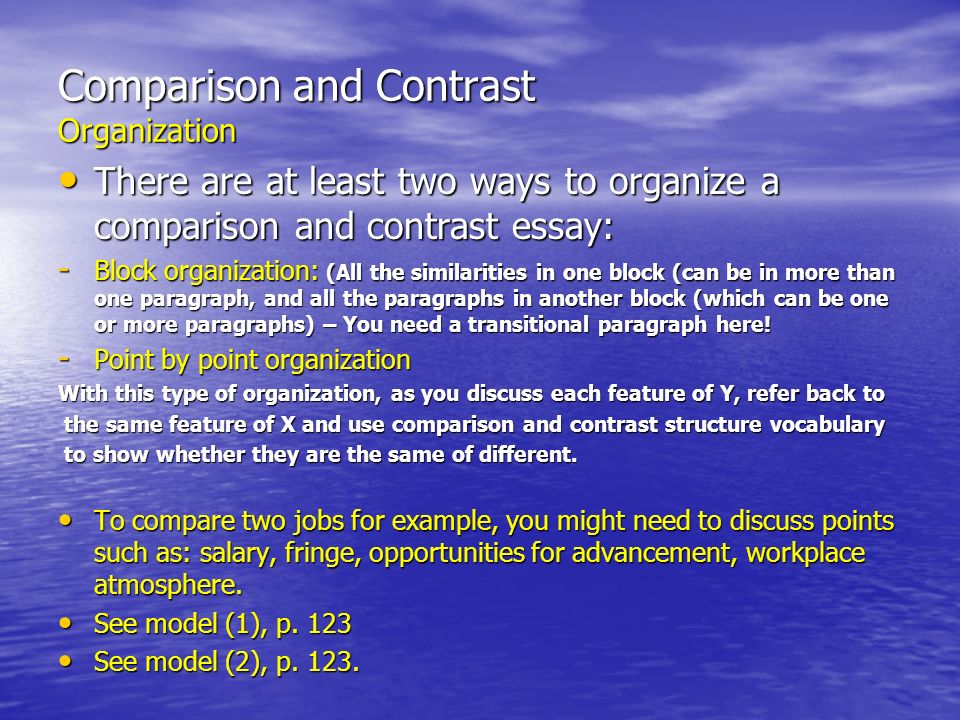 Comparative structures. Comparison and contrast structures. Comparison and contrast essay. Comparative essay example. Comparison essay structure.