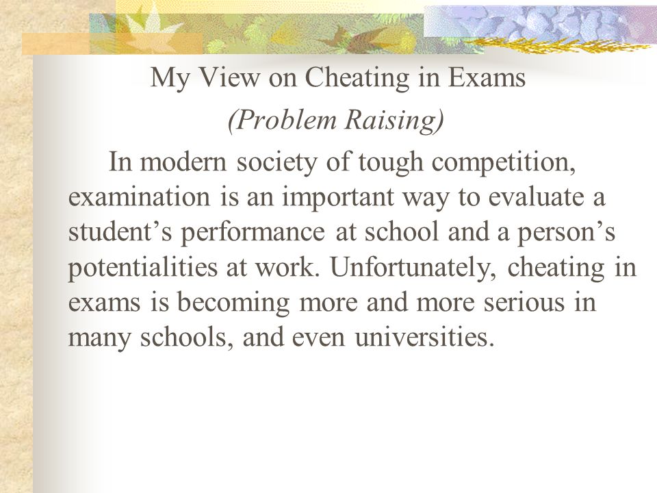 effects of cheating in exams essay