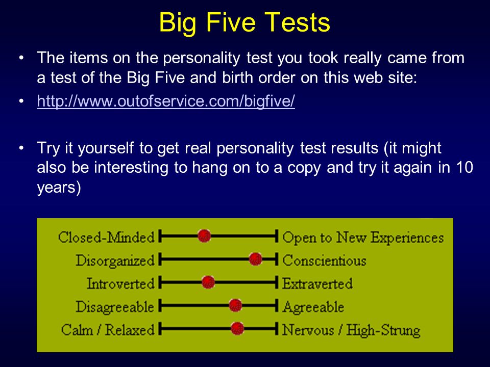 Тест на пятерку. Биг Файв тест. Big 5 тест. Big Five personality Test. Big Five Sloan.