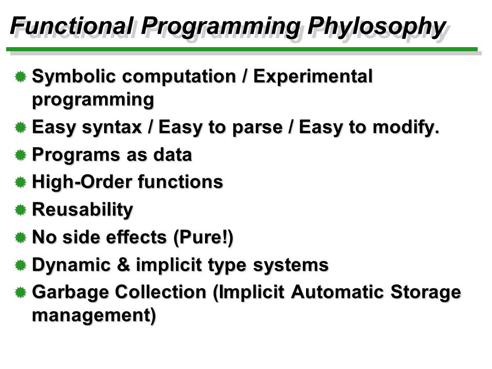 ICOM 4036: PROGRAMMING LANGUAGES Lecture 4 Functional Programming The ...