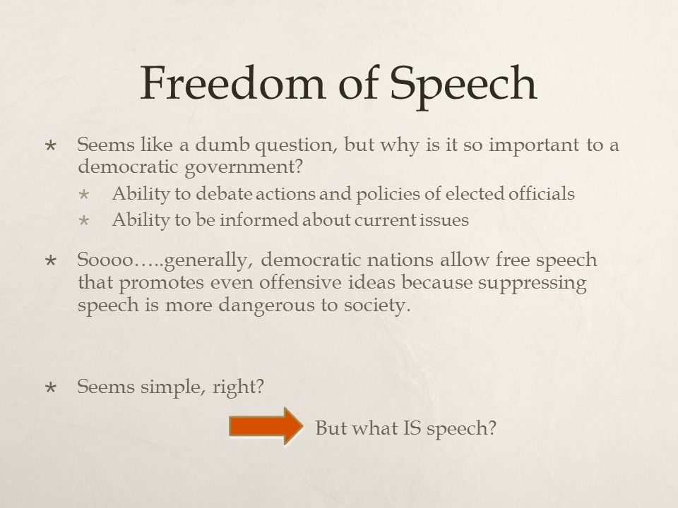 importance of freedom of speech essay