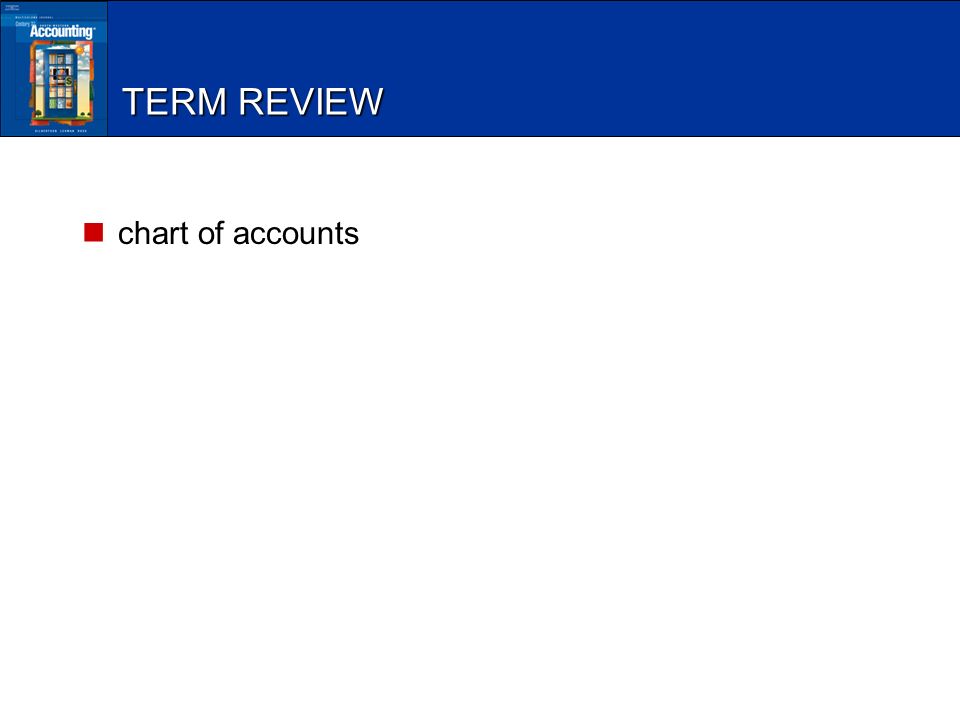 18 TERM REVIEW chart of accounts