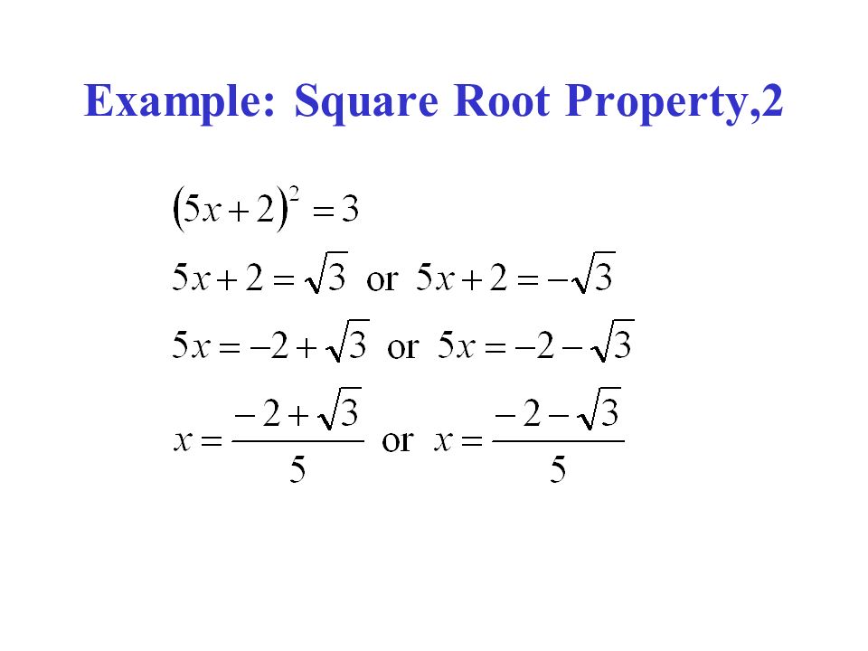 Example: Square Root Property,2