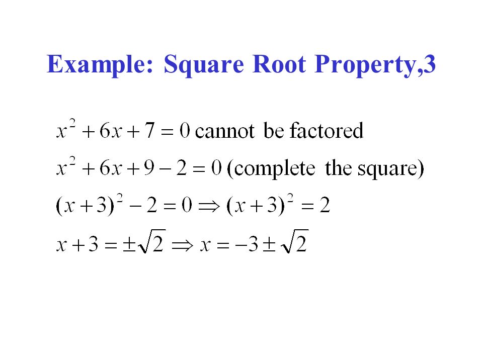 Example: Square Root Property,3