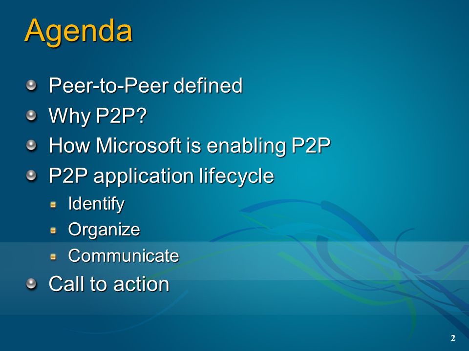 Developing P2P Applications Using Windows Vista And The 