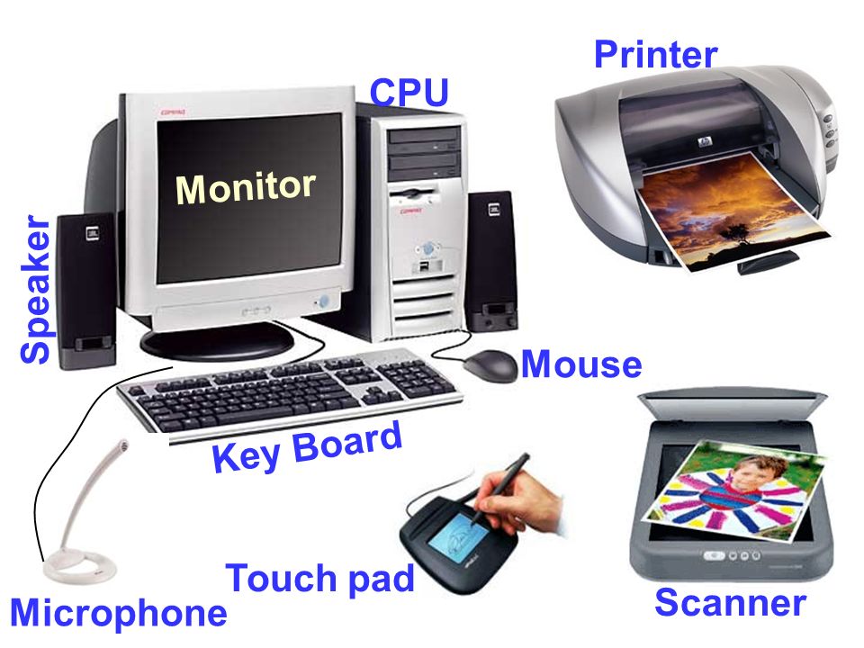 CPU Speaker Monitor Printer Touch pad Scanner Key Board Mouse Microphone. -  ppt download