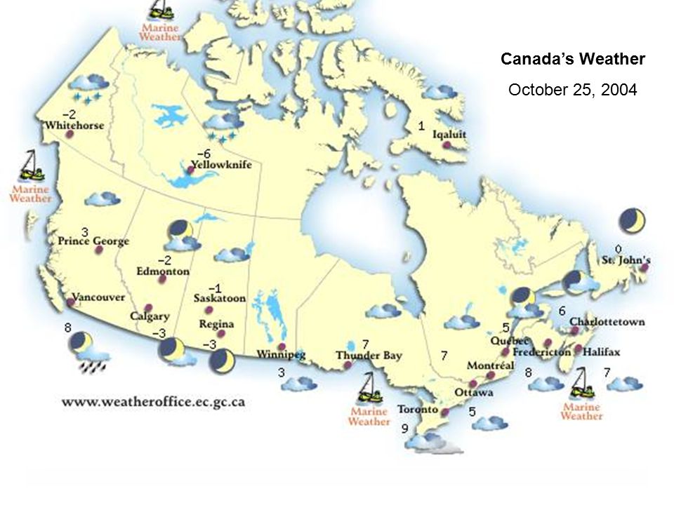 Canada’s Weather October 25, 2004