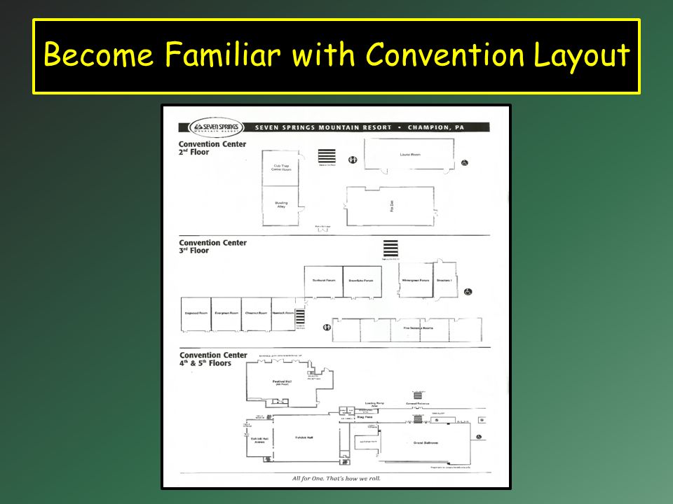Become Familiar with Convention Layout