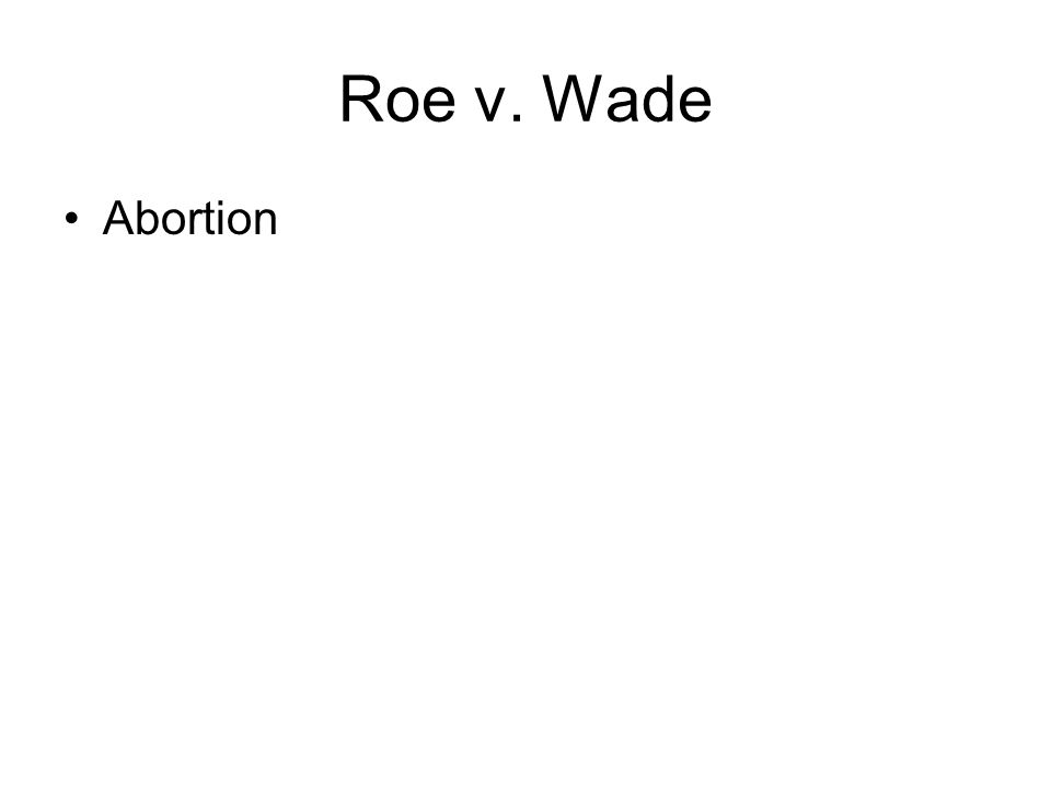 Roe v. Wade Abortion