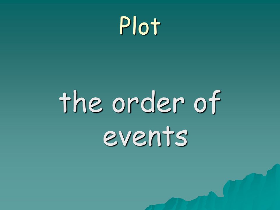 Plot the order of events
