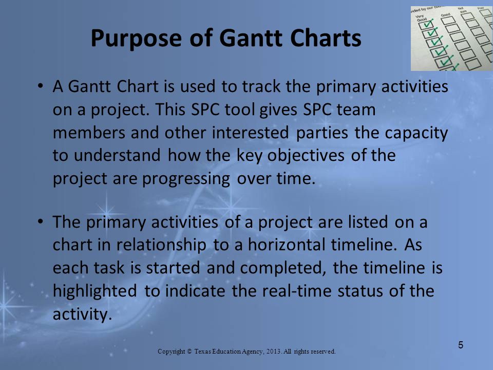 What Is The Purpose Of Gantt Chart