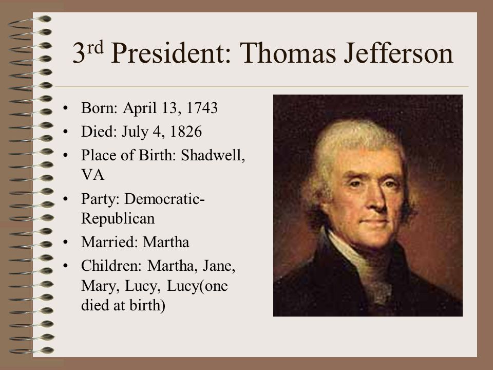 Image result for president thomas jefferson is born