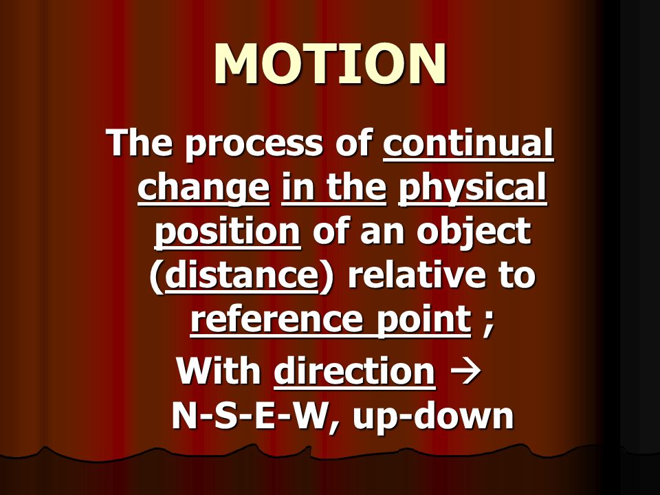 MOTION & FORCES VOCABULARY