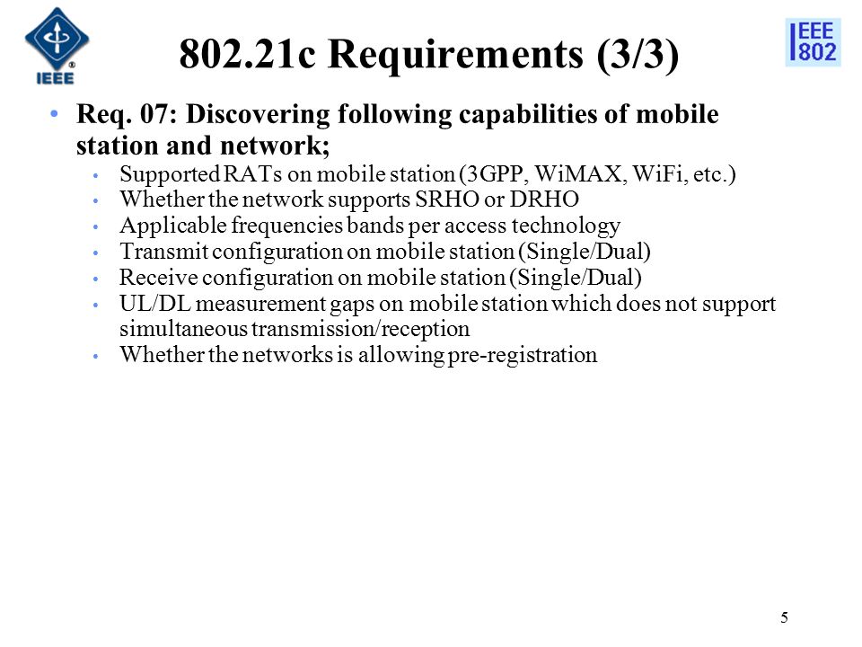 802.21c Requirements (3/3) Req.