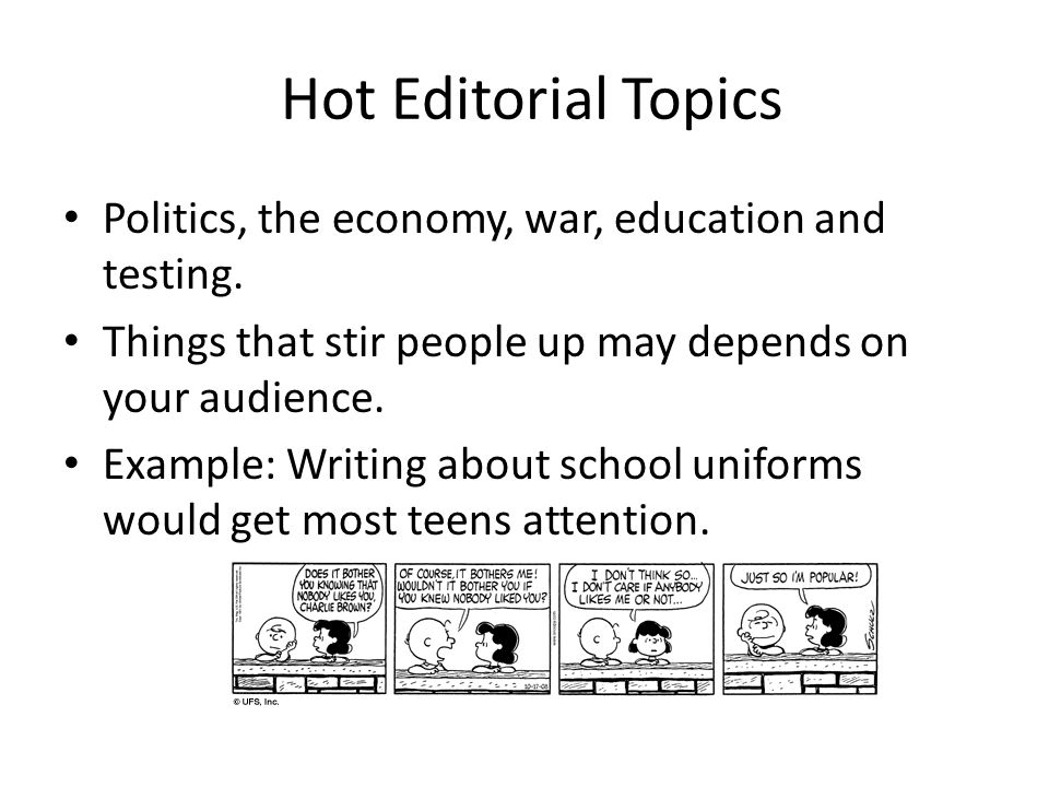 editorial topic ideas