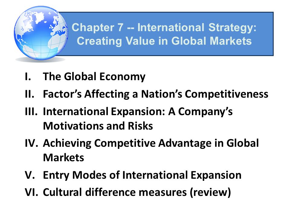 Creating Value through International Strategy