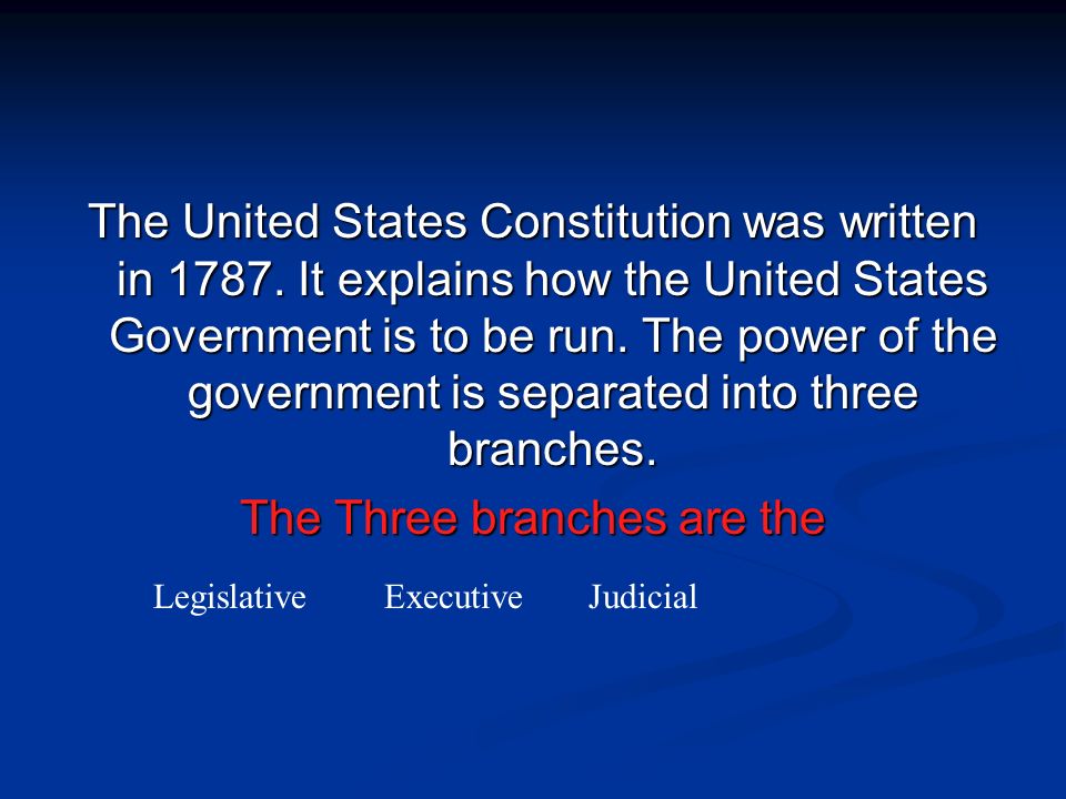 The United States Constitution was written in 1787.