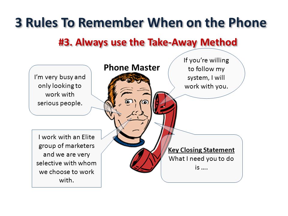 3 Rules To Remember When on the Phone #3.