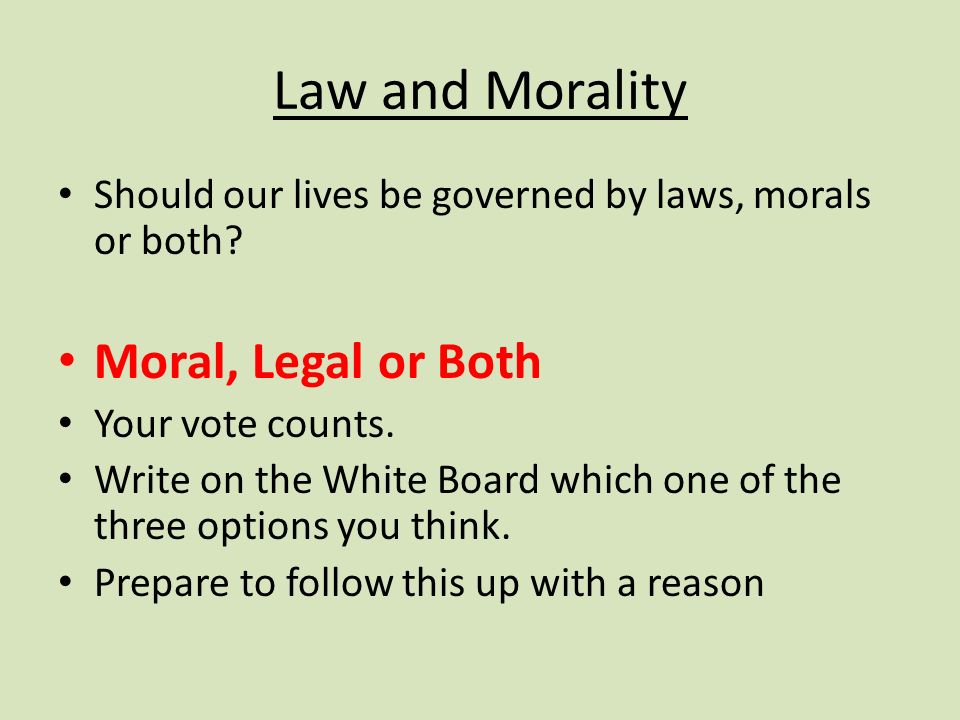 law and morality essay