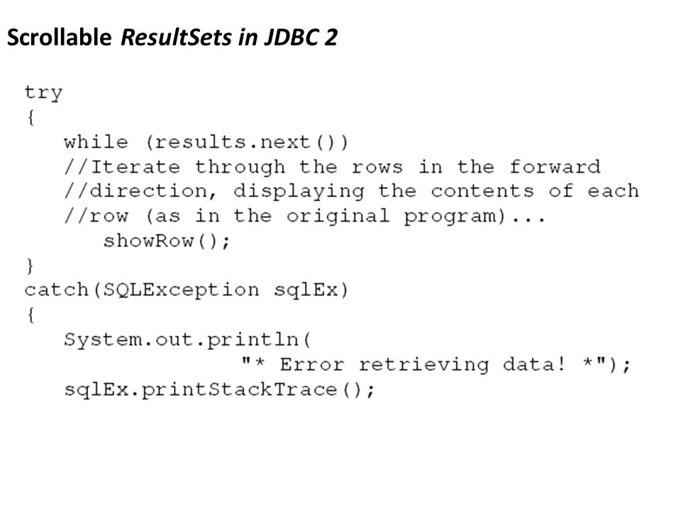 Java Database Connectivity (JDBC). Topics 1. The Vendor Variation Problem  2. SQL and Versions of JDBC 3. Creating an ODBC Data Source 4. Simple  Database. - ppt download