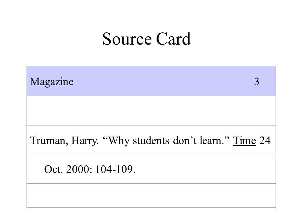 how to create note cards source card type of source source mla mla source cards