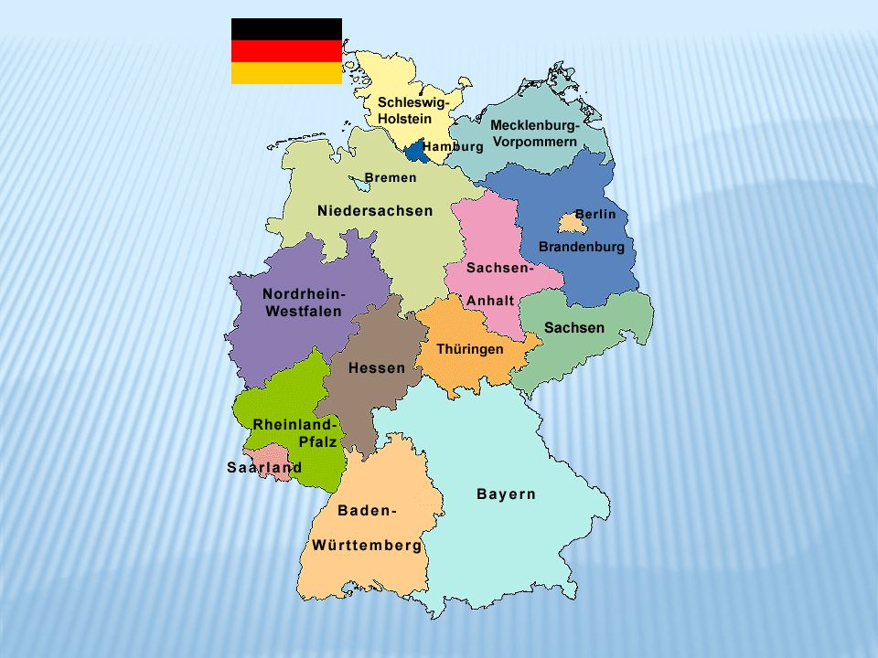 Германия на английском. Политическая карта Германии на немецком. Карта Германии с землями на немецком языке. Политическая карта Германии с федеральными землями. Карта ФРГ на немецком языке.