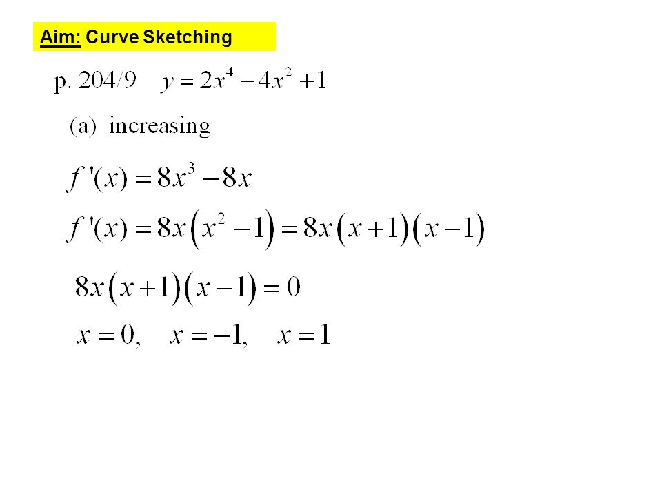Curve Sketching Problem #1e Solution
