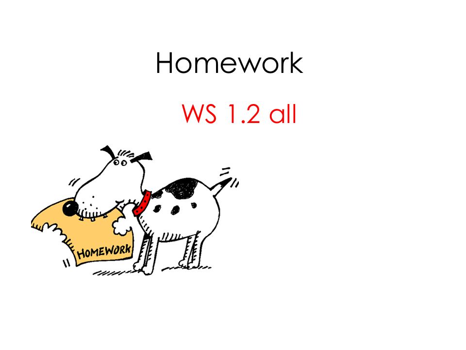 Homework WS 1.2 all